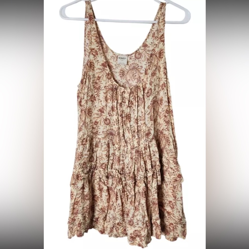 • Free People Intimately Floral Lace Boho Sleeveless Tunic Tank Top •